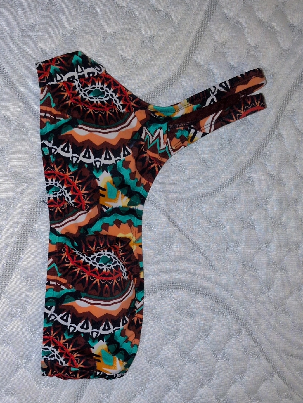 EUC XS Mossimo Supply Co. Multicolor Geometric One  Shoulder Swim Top